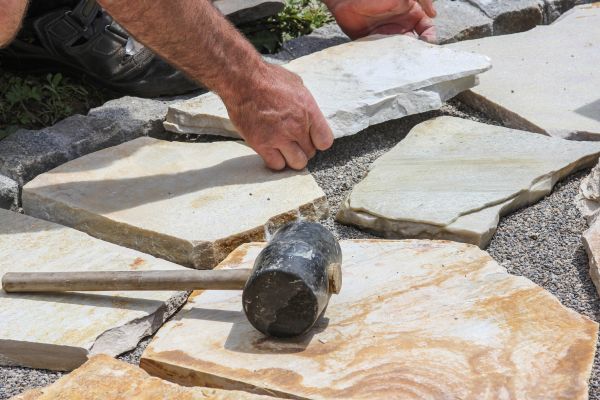 Stone Sidewalk Installation in San Clemente